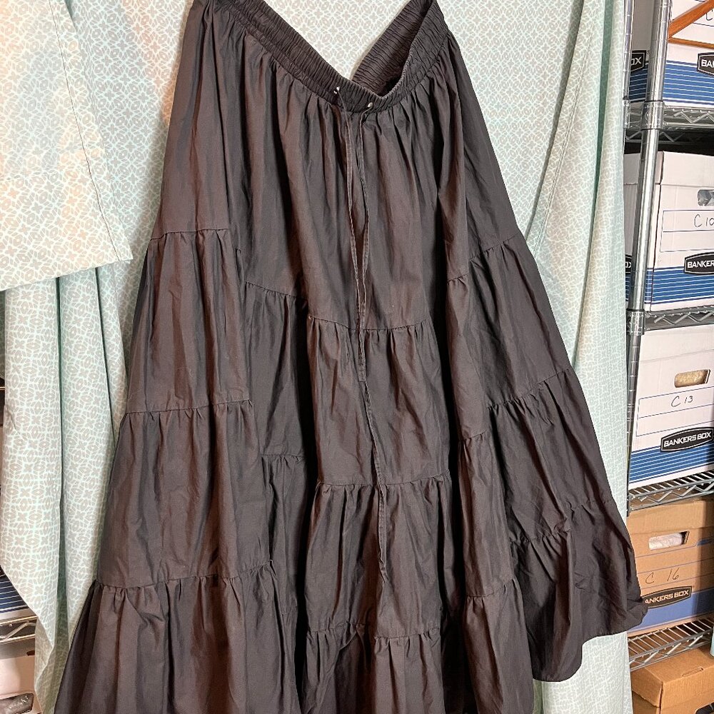 Women's Belle Pogue Black Tiered Skirt Size M/L